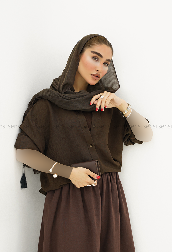 شومیز پشت باز گل کد1006312